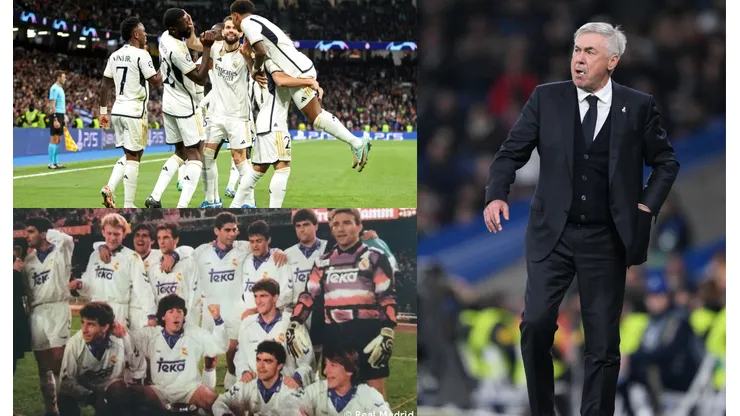 Carlo Ancelotti y sus jugadores en Real Madrid.
