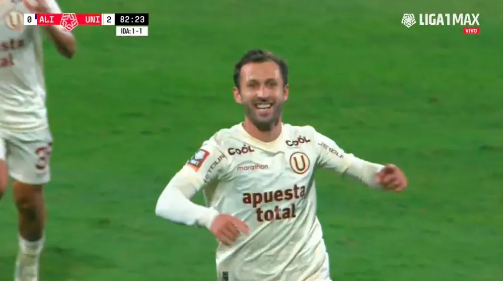 Gol de Horacio Calcaterra. Foto: captura Liga 1 MAX.