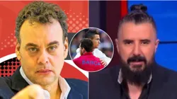 David Faitelson, Lionel Messi, Cristiano Ronaldo y Álvaro Morales.
