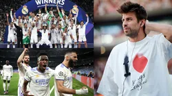 Gerard Piqué y la Champions League ganada por Real Madrid en mayo del 2022.