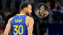 Stephen Curry y el nuevo refuerzo de Warriors.