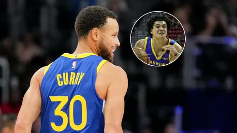 Stephen Curry y el nuevo refuerzo de Warriors.