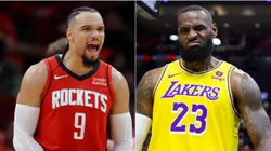 Dillon Brooks y LeBron James.