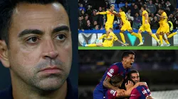 Xavi y sus jugadores.
