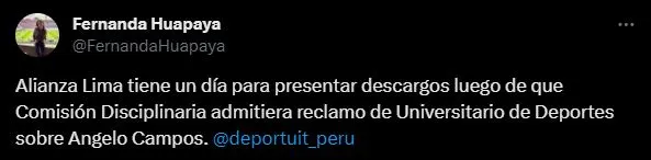 Fernanda Huapaya explica lo que debe hacer Alianza Lima. (Foto: Twitter).