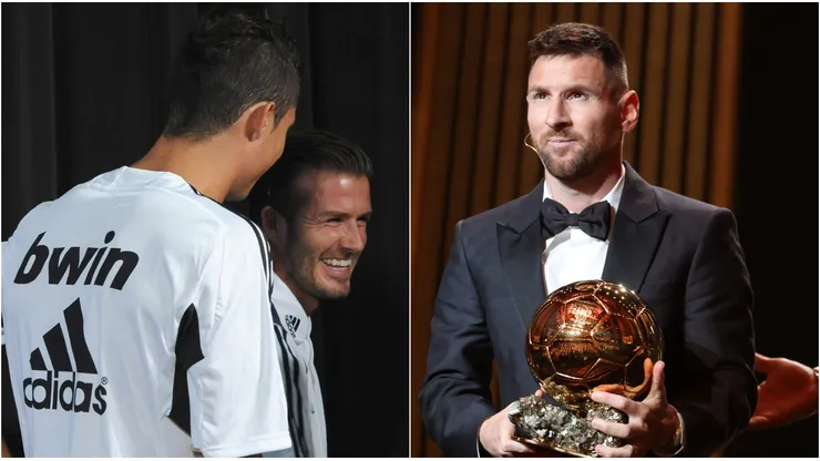 Cristiano Ronaldo, David Beckham y Lionel Messi.