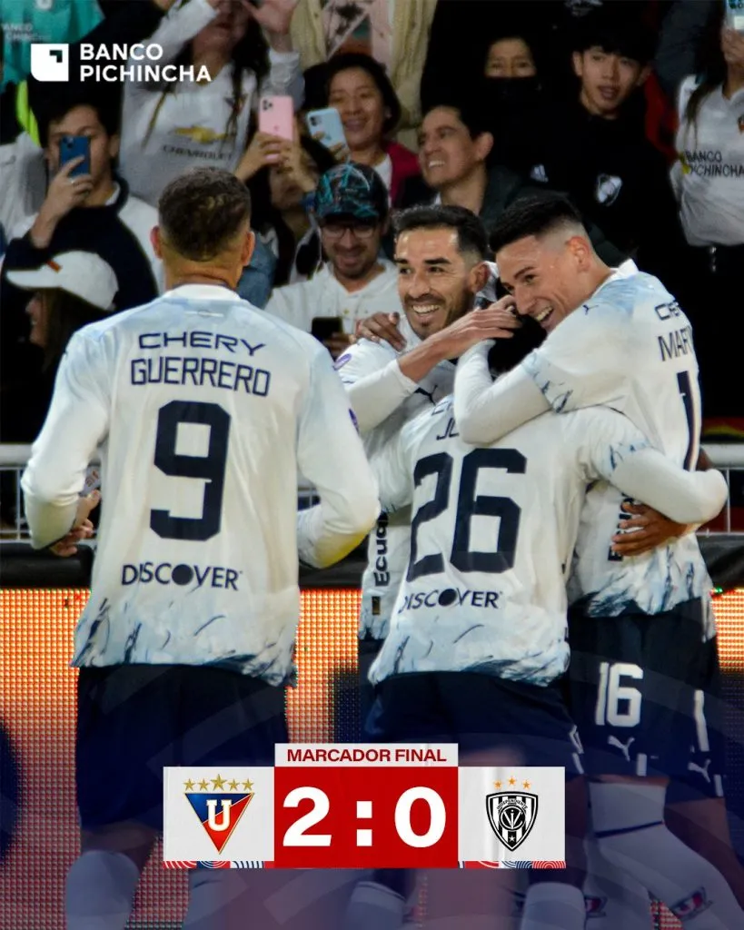 Paolo Guerrero aportó en el 2-0 del LDU Quito vs. Independiente del Valle. (Foto: LDU Quito).