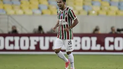 RIO DE JANEIRO, BRAZIL - OCTOBER 18: Junior Sornoza of Fluminense celebrates a scored goal during the match between Fluminense and Sao Paulo as part of Brasileirao Series A 2017 at Maracana Stadium on October 18, 2017 in Rio de Janeiro, Brazil. (Photo by Alexandre Loureiro/Getty Images)