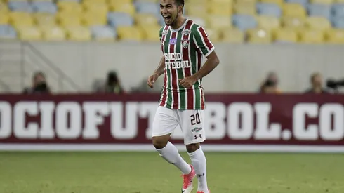 RIO DE JANEIRO, BRAZIL – OCTOBER 18: Junior Sornoza of Fluminense celebrates a scored goal during the match between Fluminense and Sao Paulo as part of Brasileirao Series A 2017 at Maracana Stadium on October 18, 2017 in Rio de Janeiro, Brazil. (Photo by Alexandre Loureiro/Getty Images)