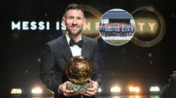 Lionel Messi presentó su octavo Balon de Oro.