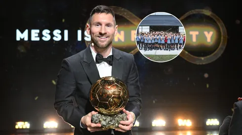 Lionel Messi presentó su octavo Balon de Oro.