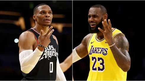 Russell Westbrook y LeBron James.