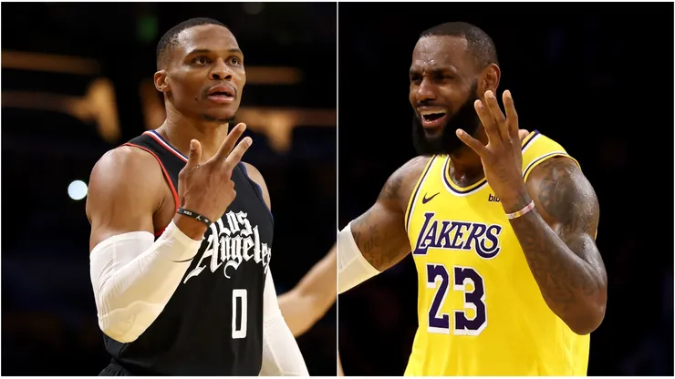 Russell Westbrook y LeBron James.