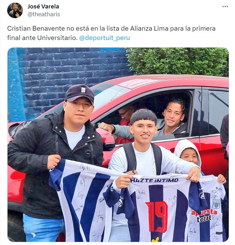 Benavente no jugará la primera final entre Alianza vs Universitario. | Créditos: José Varela.
