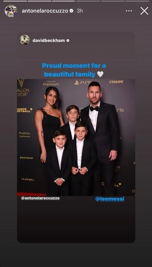 Antonela reaccionó a la mención de Beckham. (Foto: Instagram / @antonelaroccuzzo)