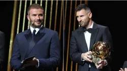 David Beckham y Lionel Messi en la gala del Balón de Oro 2023.