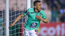 LEON, MEXICO - MAY 03: Angel Mena of Leon celebrates after scoring the team's second goal during the semifinal second leg match between Leon and Tigres UANL as part of the Concacaf Champions League 2023 at Leon Stadium on May 03, 2023 in Leon, Mexico. (Photo by Hector Vivas/Getty Images)