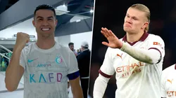 Cristiano Ronaldo se garantizó ser el máximo goleador del 2023 debido a que Erling Haaland volverá en enero de su lesión en el tobillo. Getty Images.