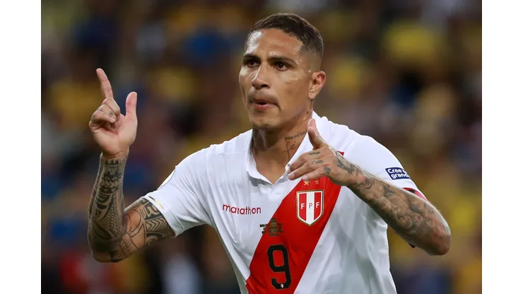 RIO DE JANEIRO, BRAZIL - JULY 07: Paolo Guerrero of Peru celebrates after scoring the equalizer via penalty during the Copa America Brazil 2019 Final match between Brazil and Peru at Maracana Stadium on July 07, 2019 in Rio de Janeiro, Brazil. (Photo by Bruna Prado/Getty Images)