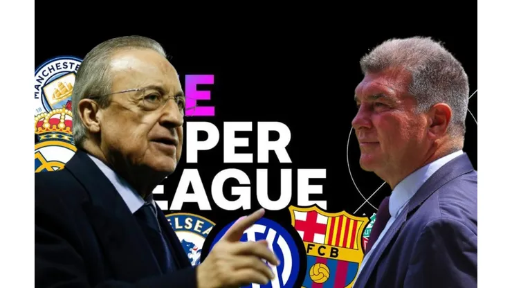 Florentino Pérez y Joan Laporta, presidentes de Real Madrid y Barcelona en la Superliga.
