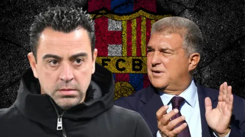 Xavi Hernández y Joan Laporta.