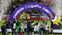 Quito 17 de diciembre 2023. Final del campeonato nacional de Fútbol LigaPro Bet593. Liga recibe a Independiente en el estadio Rodrigo Paz Delgado. API / Daniel Molineros