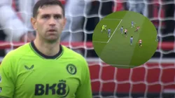 Dibu Martínez y su atajadón para Aston Villa.