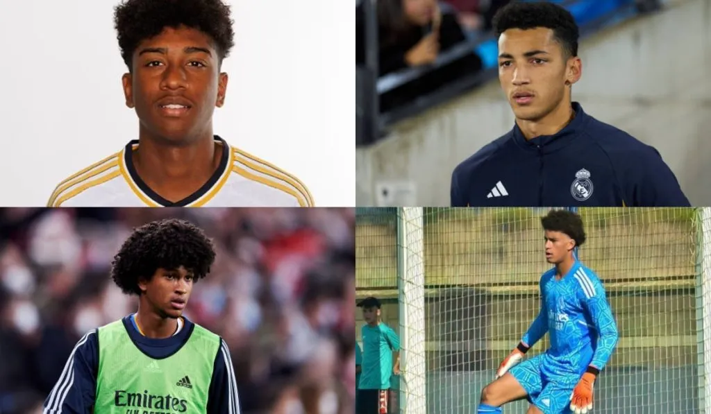 Cristian Perea, Álvaro Rodríguez, Peter Federico y Ponce López, promesas latinas de la cantera del Real Madrid: Getty Images