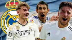 Nico Paz, Ángel Di maría y Francisco Feuillassier en Real Madrid.