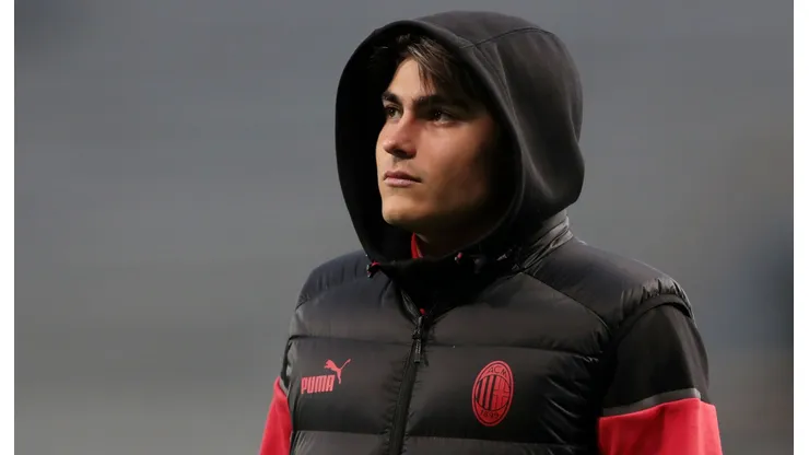 Luka Romero en un encuentro con AC Milan.