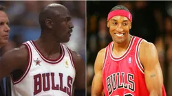 Michael Jordan y Scottie Pippen.