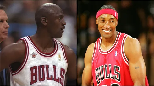 Michael Jordan y Scottie Pippen.