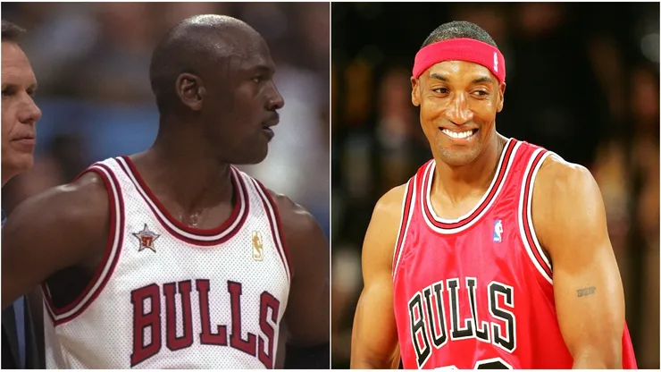Michael Jordan y Scottie Pippen.