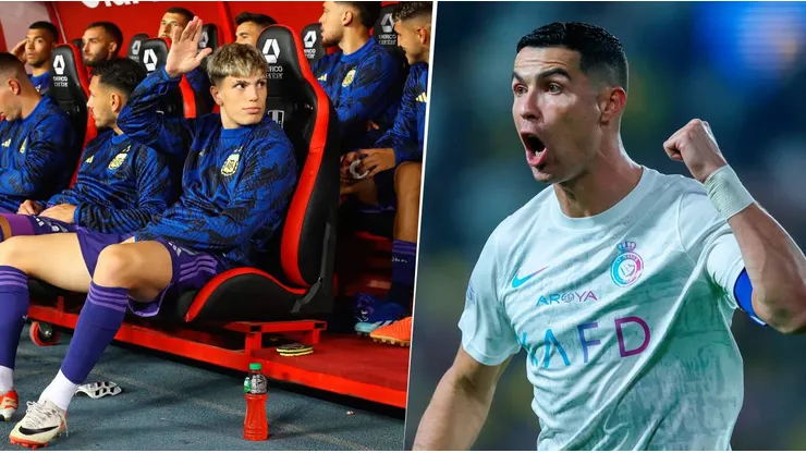 Leandro Paredes contó que, en la Selección Argentina, bromearon a Alejandro Garnacho con su fanatismo por Cristiano Ronaldo. Getty Images.