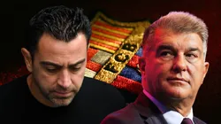 Xavi Hernández y Joan Laporta.