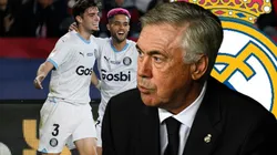 Carlo Ancelotti y jugadores del Girona.