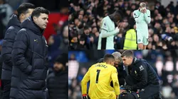 Mauricio Pochettino y los jugadores del Chelsea.