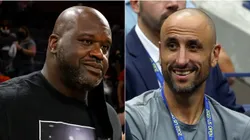 Shaquille O'Neal y Manu Ginóbili.