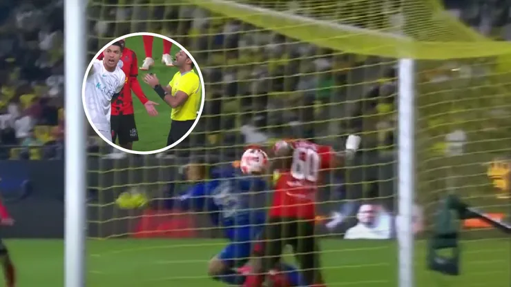 La mano en el área que no le cobraron a CR7 y Al Nassr.