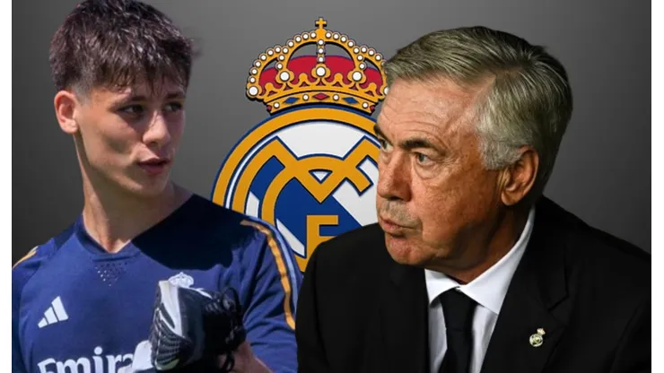 Carlo Ancelotti y Arda Guler.