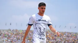 MEXICO CITY, MEXICO - SEPTEMBER 17: Gustavo Del Prete of Pumas UNAM reacts during the 8th round match between Pumas UNAM and Atletico San Luis as part of the Torneo Apertura 2023 Liga MX at Olimpico Universitario Stadium on September 17, 2023 in Mexico City, Mexico. (Photo by Hector Vivas/Getty Images)