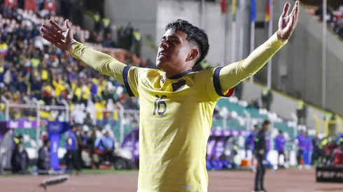 LA PAZ, BOLIVIA – OCTOBER 12: Kendry Paez of Ecuador celebrates after scoring the team's first goal during the FIFA World Cup 2026 Qualifier match between Bolivia and Ecuador at Hernando Siles Stadium on October 12, 2023 in La Paz, Bolivia. (Photo by Gaston Brito Miserocchi/Getty Images)