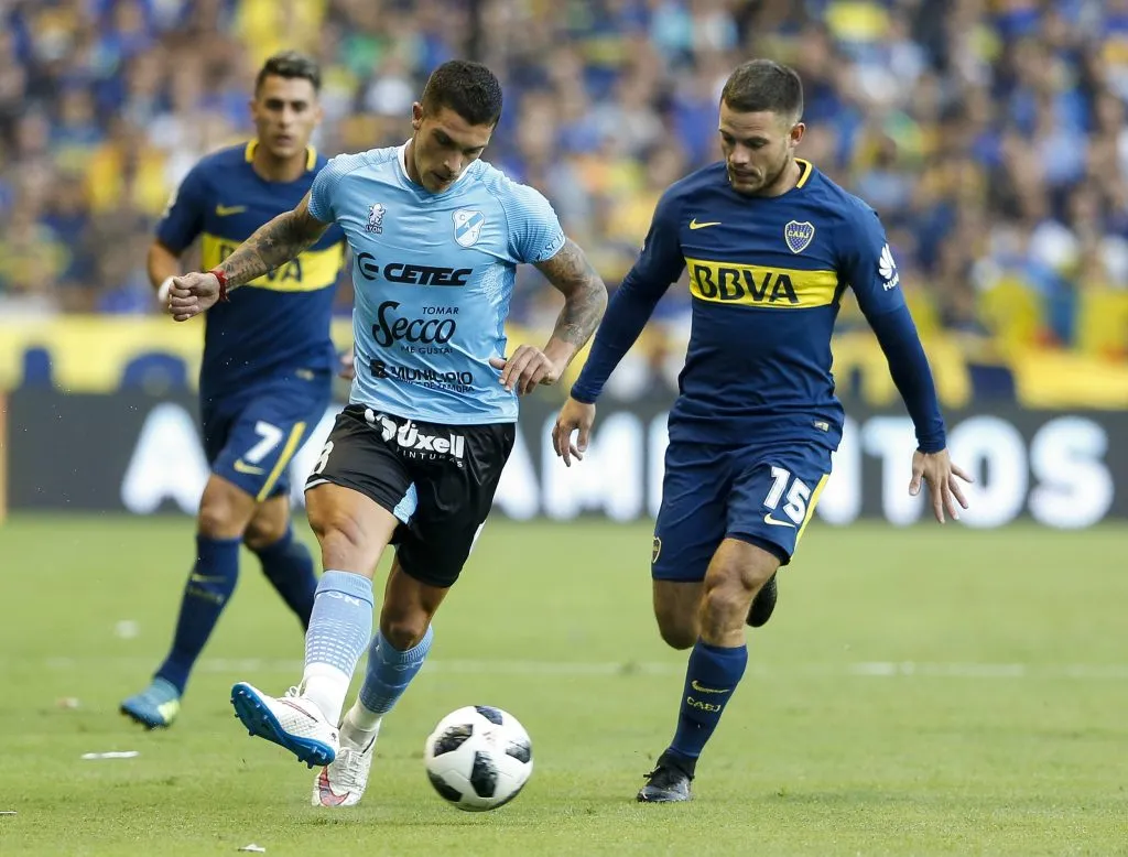 Arregui jugando para Temperley contra Boca. (Foto: Temperley Prensa)