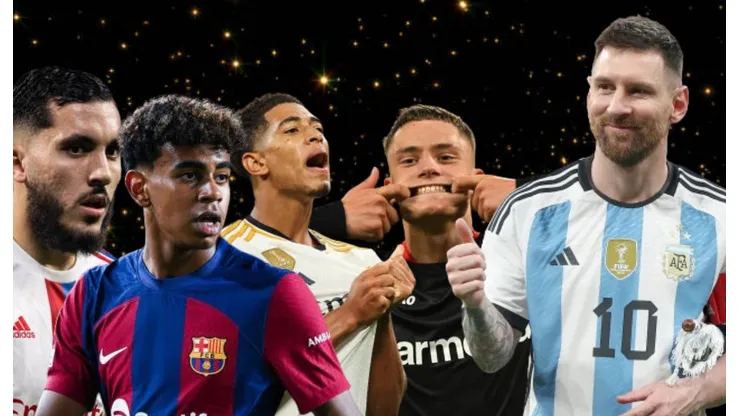 Lionel Messi y algunos de los mejores jóvenes del 2023.