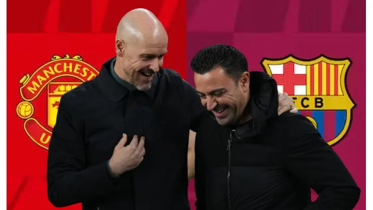 Erik Ten Hag y Xavi Hernández.
