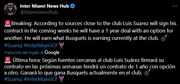 El salario que ganaría Suárez en Inter Miami