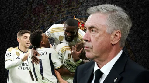 Carlo Ancelotti y sus jugadores en Real Madrid.