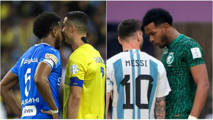 Ali Al-Bulayhi, Cristiano Ronaldo y Leo Messi.
