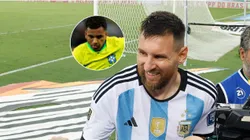 Rodrygo Goes y Lionel Messi.