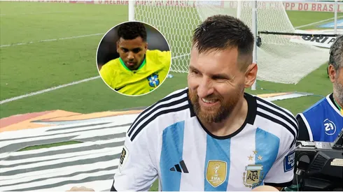Rodrygo Goes y Lionel Messi.